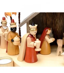 Grande Crèche De Noël En Bois Avec Personnages|Richard Glasser, Pyramides de Noël allemandes Sale