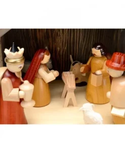 Grande Crèche De Noël En Bois Avec Personnages|Richard Glasser, Pyramides de Noël allemandes Sale