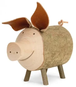 Gros Cochon En Bois, 9 Cm|Waldfabrik, photophore en bois et étoile sapin de Noël Sale