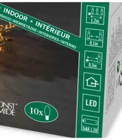 Guirlande Lumineuse Décorative A Led, Flocons De Neige Metalliques Dores|Konstsmide, guirlandes lumineuses de Noël