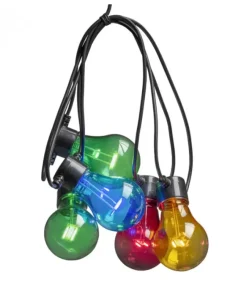 Guirlande Lumineuse De Terrasse 10 M Extensible, 10 Ampoules Multicolores|Konstsmide, guirlandes lumineuses de Noël New