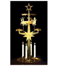 Kit Carillon Père Noël Dore + Bougies|Angel Chimes, carillon des anges Outlet