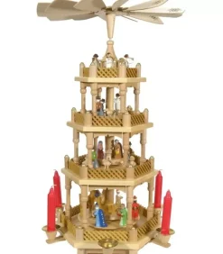 La Weihnachtspyramid Allemande De Reference A 3 Etages|Richard Glasser, Pyramides de Noël allemandes