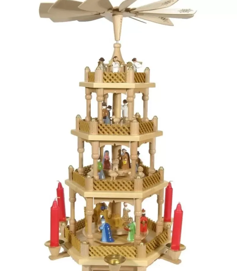 La Weihnachtspyramid Allemande De Reference A 3 Etages|Richard Glasser, Pyramides de Noël allemandes