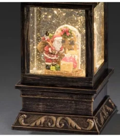 Lanterne De Noël À Neige A Led Avec Père Noël Et Enfants, 22 Cm|Konstsmide, guirlandes lumineuses de Noël
