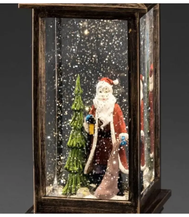 Lanterne De Noël À Neige Avec Père Noël, 27 Cm|Konstsmide, guirlandes lumineuses de Noël Discount