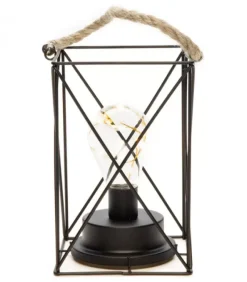 Lanterne Lumineuse A Led En Metal, Carree, 19 Cm|Konstsmide, guirlandes lumineuses de Noël Hot
