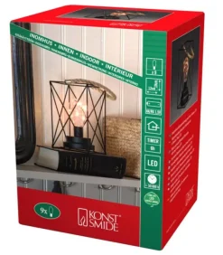 Lanterne Lumineuse A Led En Metal, Carree, 19 Cm|Konstsmide, guirlandes lumineuses de Noël Hot