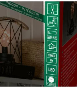 Lanterne Lumineuse A Led En Metal, Carree, 19 Cm|Konstsmide, guirlandes lumineuses de Noël Hot