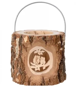 Lanterne Photophore En Bois, Couple D'Hiboux|Waldfabrik, photophore en bois et étoile sapin de Noël Discount