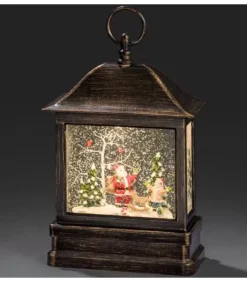 Lanterne Père Noël Sous LÀ Neige Avec Enfant, 25 Cm|Konstsmide, guirlandes lumineuses de Noël Online