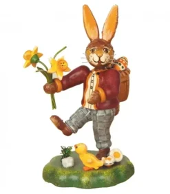 Lapin De Paques En Bois Avec Narcisse|Hubrig, figurines pour enfant Best