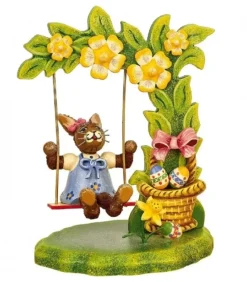 Lapin De Paques En Bois Et Balancoire Fleurie|Hubrig, figurines pour enfant Hot
