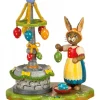 Lapin De Paques En Bois Et Fontaine A Oeufs De Paques|Hubrig, figurines pour enfant New