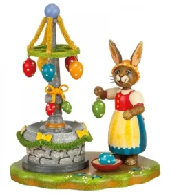 Lapin De Paques En Bois Et Fontaine A Oeufs De Paques|Hubrig, figurines pour enfant New