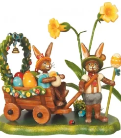 Lapin De Paques En Bois Et Charrette A Oeufs|Hubrig, figurines pour enfant Online