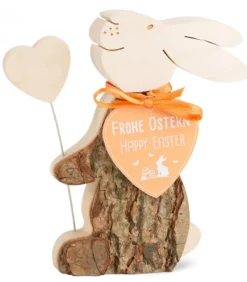 Lapin En Bois Avec Coeur, 10 Cm|Waldfabrik, photophore en bois et étoile sapin de Noël Outlet