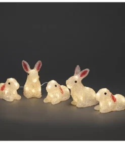 Lapins Lumineux 14 Cm En Acrylique, 40 Diodes Blanc Chaud|Konstsmide, guirlandes lumineuses de Noël Hot