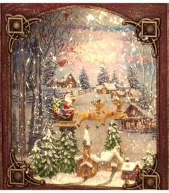 Livre De Noël Lanterne À Neige, Père Noël Dans Un Traineau|Konstsmide, guirlandes lumineuses de Noël Clearance