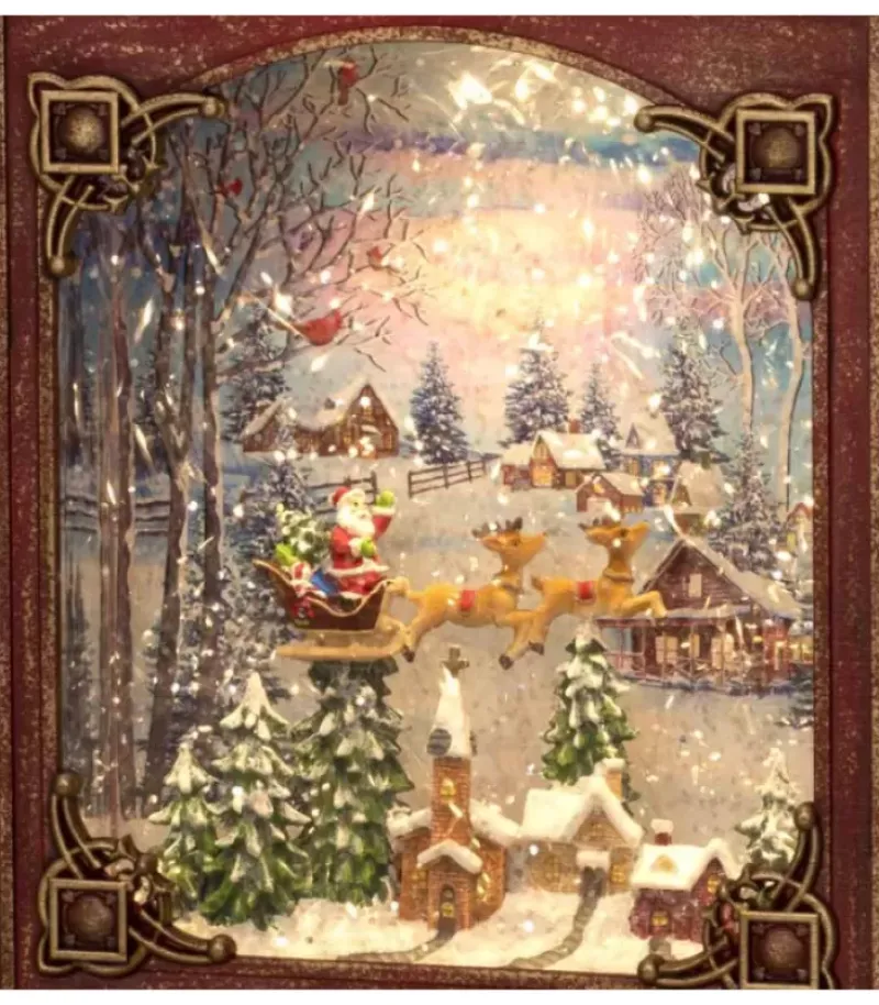 Livre De Noël Lanterne À Neige, Père Noël Dans Un Traineau|Konstsmide, guirlandes lumineuses de Noël Clearance
