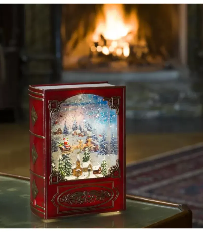 Livre De Noël Lanterne À Neige, Père Noël Dans Un Traineau|Konstsmide, guirlandes lumineuses de Noël Clearance