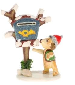 Livreur De Journaux, Chien - Village De Noël Miniature|Hubrig, figurines pour enfant New