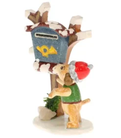 Livreur De Journaux, Chien - Village De Noël Miniature|Hubrig, figurines pour enfant New
