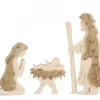 Marie, Joseph Et Enfant Jesus En Ecorce De Bois, 10 Cm|Waldfabrik, photophore en bois et étoile sapin de Noël Discount