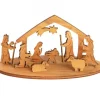 Mini Crèche De Noël Avec Personnages En Bois D'Olivier, 5 Cm|Waldfabrik, photophore en bois et étoile sapin de Noël Clearance