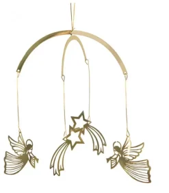 Mobile De Noël A Suspendre, Anges Dores Volants Et Etoiles|Pluto Produkter, déco de Noël Scandinave Outlet