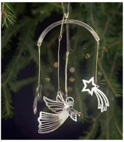 Mobile De Noël A Suspendre, Anges Dores Volants Et Etoiles|Pluto Produkter, déco de Noël Scandinave Outlet