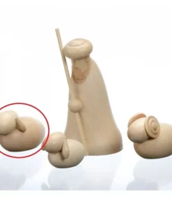Mouton En Bois Pour Crèche De Noël, 4 Cm|Schalling, crèche moderne Online