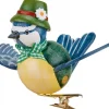 Oiseau Décoratif, Mesange Bleue Et Noeud Vert, 6 Cm|Hubrig, figurines pour enfant Discount