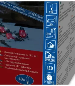 Oiseaux Lumineux Led, 5 Rouge-Gorge|Konstsmide, guirlandes lumineuses de Noël