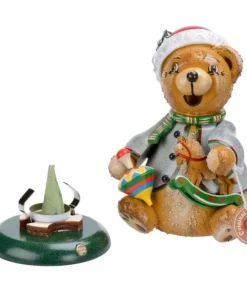 Ourson Brule-Encens Avec Cheval De Bois Et Toupie|Hubrig, figurines pour enfant