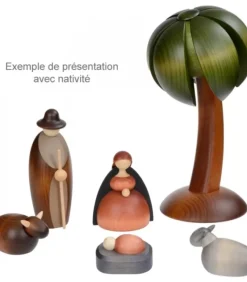 Palmier En Bois Décoratif Pour Crèche De Noël, 22 Cm|Köhler, Père Noël en bois