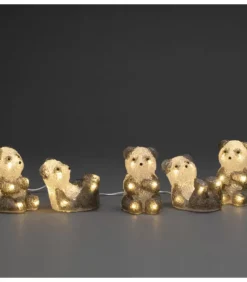 Pandas Lumineux En Acrylique Led, Lot De 5, 11,5 Cm|Konstsmide, guirlandes lumineuses de Noël Online