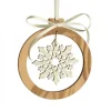 Pendentif En Bois D'Olivier 7Cm, Motif Cristal De Neige N°3|Waldfabrik, photophore en bois et étoile sapin de Noël Best