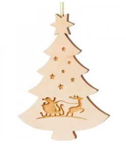 Pendentif Sapin De Noël En Bois, Père Noël Et Traineau|Waldfabrik, photophore en bois et étoile sapin de Noël Outlet