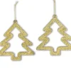 Pendentifs Sapin De Noël, Paillettes Dorees (Par 2)|Riffelmacher et Weinberger Outlet