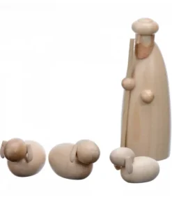 Personnage De Crèche, Berger Et Moutons, 6 Cm|Schalling, crèche moderne Clearance