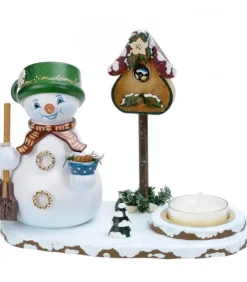 Personnage Porte Encens Bonhomme De Neige Avec Bougeoir|Hubrig, figurines pour enfant New