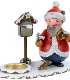 Personnage Porte Encens Père Noël Avec Bougeoir|Hubrig, figurines pour enfant Discount
