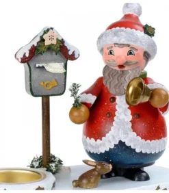Personnage Porte Encens Père Noël Avec Bougeoir|Hubrig, figurines pour enfant Discount