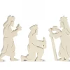 Personnages De Crèche, Rois Mages Bois Naturel, 10 Cm|Waldfabrik, photophore en bois et étoile sapin de Noël Online