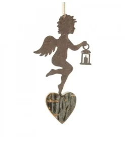 Petit Ange En Metal A Suspendre Et Lanterne Dans La Main|Waldfabrik, photophore en bois et étoile sapin de Noël Online