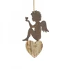 Petit Ange En Metal A Suspendre Et Coeur Dans La Main|Waldfabrik, photophore en bois et étoile sapin de Noël Discount