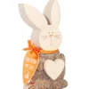 Petit Lapin De Paques En Bois Avec Coeur, 10 Cm|Waldfabrik, photophore en bois et étoile sapin de Noël Discount