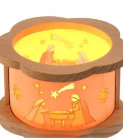 Petit Photophore En Bois Crèche De Noël|Richard Glasser, Pyramides de Noël allemandes Clearance