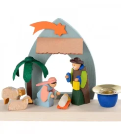 Petite Crèche De Noël Pour Enfant Avec Bougeoir|Graupner, décoration de sapin de Noël, Déco Noël enfant Outlet